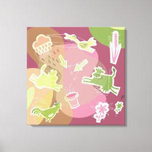 canvas koeien buiten afdruk