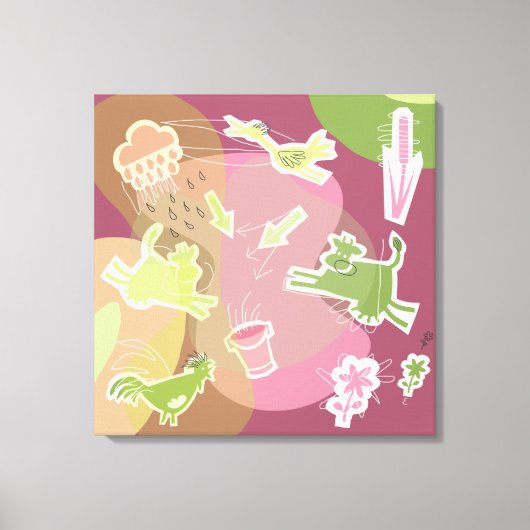 canvas koeien buiten afdruk (Voorkant)