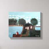 CANVAS: Koppel op een Cabin_ Canvas Afdruk (Voorkant)