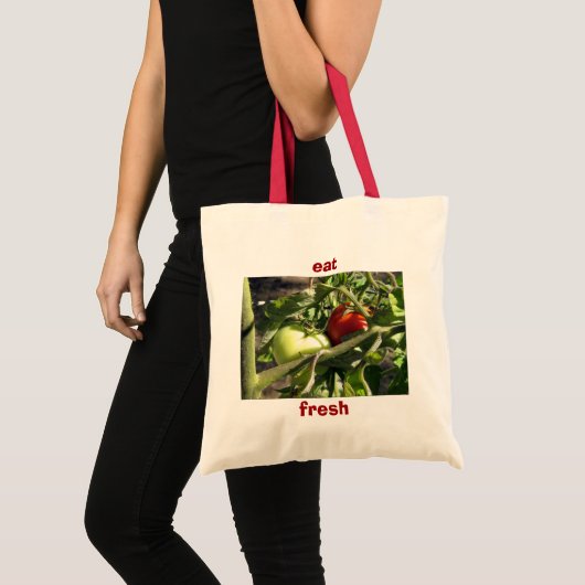 Canvas Kruidenier Canvas tas - Tomaten, rood en gr (Voorkant (product))