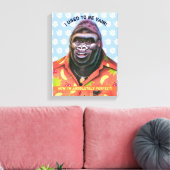Canvas kunst aan de muur Glimlachend Vain Gorilla. (Insitu (Woonkamer))