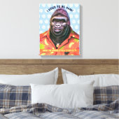 Canvas kunst aan de muur Glimlachend Vain Gorilla. (Insitu (Slaapkamer))