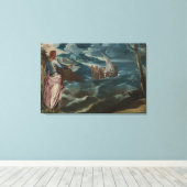 canvas kunst Christus bij het meer van Galilea (Insitu (Houten vloer))
