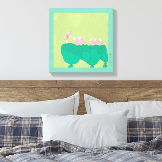 Canvas kunst door Cristina Ghelfi (Insitu (Slaapkamer))