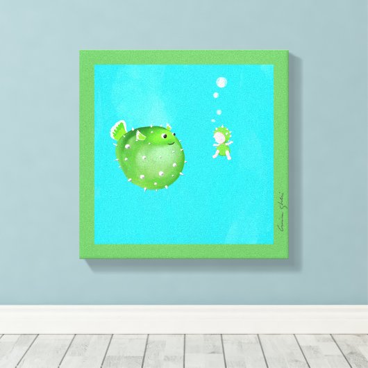 Canvas kunst door Cristina Ghelfi (Insitu (Houten vloer))