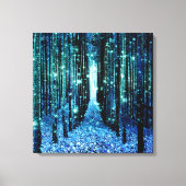 Canvas kunst: magische bos turquoise Blauwgroen (Voorkant)