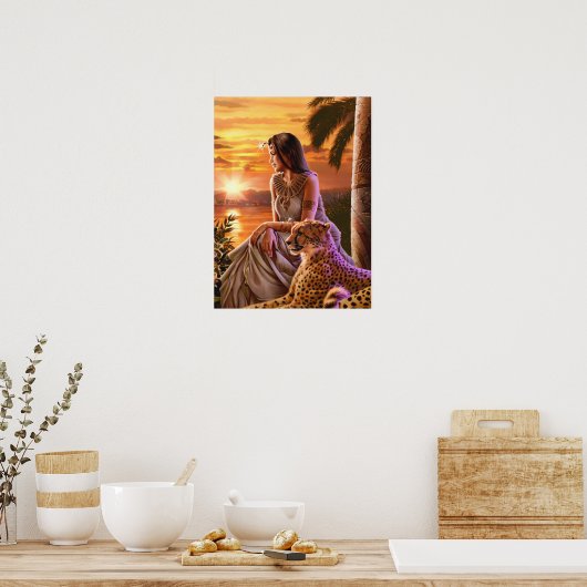 Canvas Kunst "Nile Sunset" Poster (Keuken)