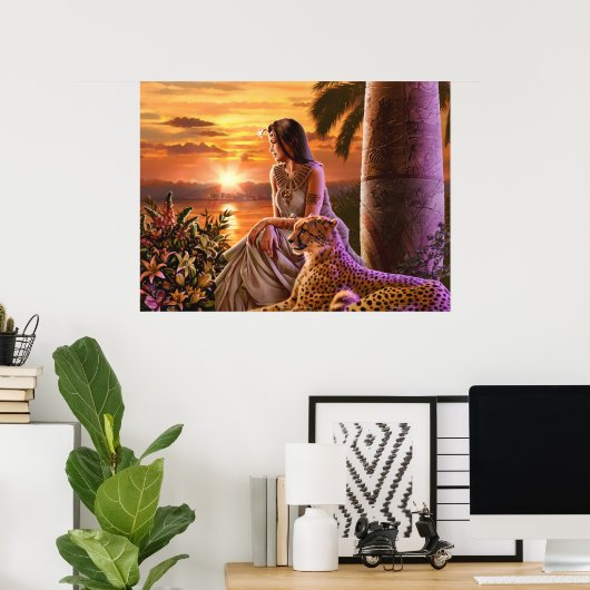 Canvas Kunst "Nile Sunset" Poster (Thuiskantoor)