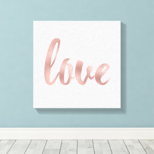 Canvas kunst- roos goudliefde (Insitu (Houten vloer))