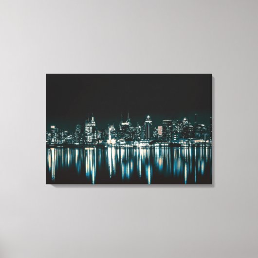 Canvas Kunst-Stad Nightscape (Voorkant)