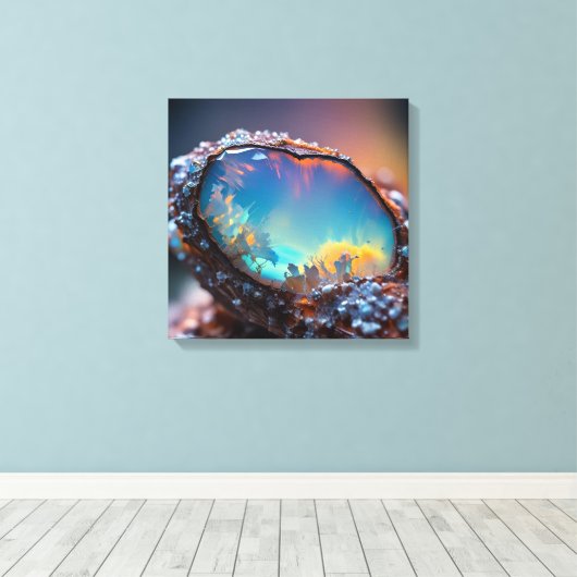 Canvas Kunst (Vuur Opal-5) (Insitu (Houten vloer))