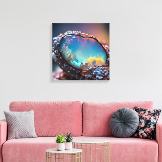 Canvas Kunst (Vuur Opal-5) (Insitu (Woonkamer))