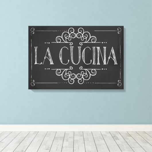 Canvas "La Cucina" Afdruk (Insitu (Houten vloer))