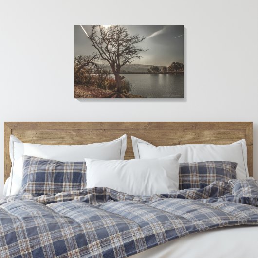 Canvas Lake 4 Afdruk (Insitu (Slaapkamer))