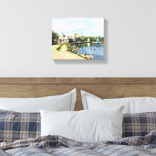 CANVAS: Lake Harriet Parkway, Mpls, MN_ Canvas Afdruk (Insitu (Slaapkamer))