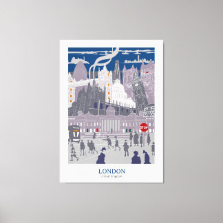 Canvas Londen City Skyline Kunstwerk