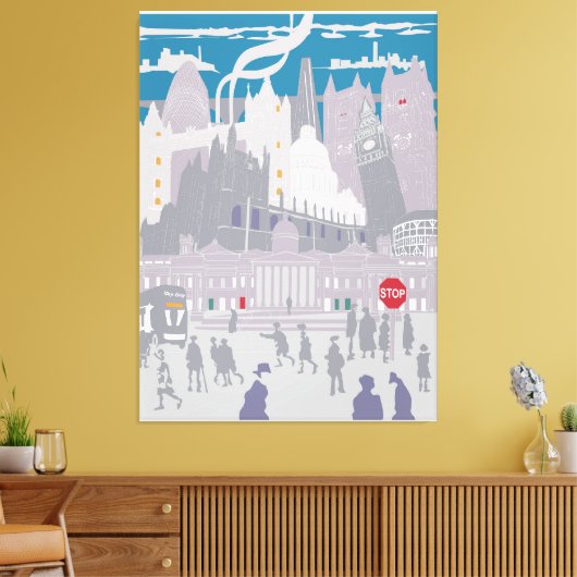 Canvas Londen City Skyline Kunstwerk (Insitu (Woonkamer))
