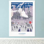 Canvas Londen City Skyline Kunstwerk Afdruk (Insitu (Houten vloer))