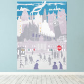 Canvas Londen City Skyline Kunstwerk Afdruk (Insitu (Houten vloer))