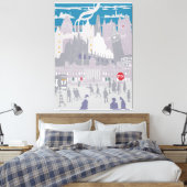 Canvas Londen City Skyline Kunstwerk Afdruk (Insitu (Slaapkamer))
