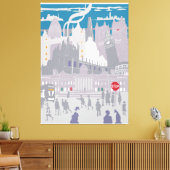 Canvas Londen City Skyline Kunstwerk Afdruk (Insitu (Woonkamer))
