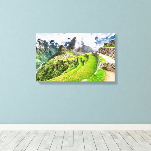 Canvas Machu Picchu, Cusco - Peru (Insitu (Houten vloer))