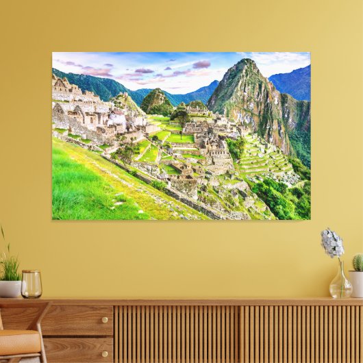 Canvas Machu Picchu, Cusco - Peru Afdruk (Insitu (Woonkamer))