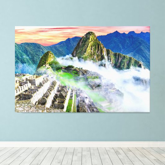 Canvas Machu Picchu, Cusco - Peru Afdruk (Insitu (Houten vloer))