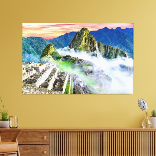 Canvas Machu Picchu, Cusco - Peru Afdruk (Insitu (Woonkamer))