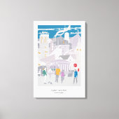 Canvas Manchester Skyline Illustratie (Voorkant)