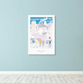Canvas Manchester Skyline Illustratie (Insitu (Houten vloer))