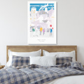 Canvas Manchester Skyline Illustratie (Insitu (Slaapkamer))