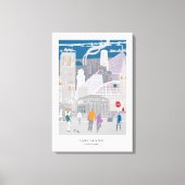 Canvas Manchester Skyline Illustratie (Voorkant)