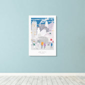 Canvas Manchester Skyline Illustratie (Insitu (Houten vloer))