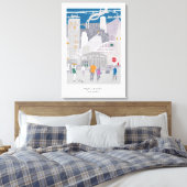 Canvas Manchester Skyline Illustratie (Insitu (Slaapkamer))