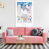 Canvas Manchester Skyline Illustratie Afdruk (Insitu (Woonkamer))
