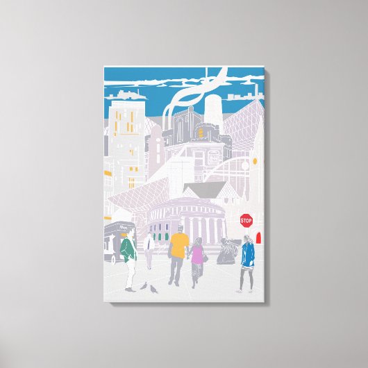 Canvas Manchester uk Skyline (Voorkant)
