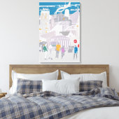 Canvas Manchester uk Skyline (Insitu (Slaapkamer))