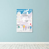 Canvas Manchester uk Skyline Afdruk (Insitu (Houten vloer))