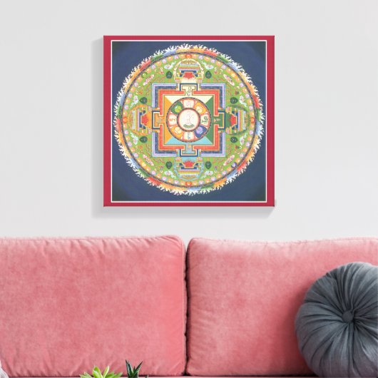 CANVAS - Mandala van Boeddha van Compassie (Insitu (Woonkamer))