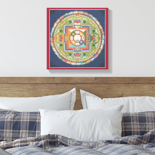 CANVAS - Mandala van Boeddha van Compassie (Insitu (Slaapkamer))