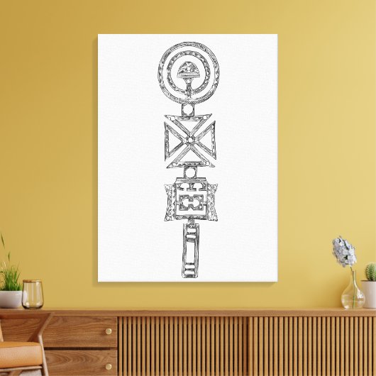 Canvas Marokko tribale afdruk Berber 2 (Insitu (Woonkamer))