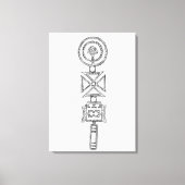 Canvas Marokko tribale afdruk Berber 2 (Voorkant)