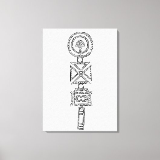 Canvas Marokko tribale afdruk Berber 2 (Voorkant)