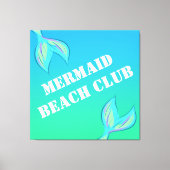 Canvas Mermaid Beach Club Print (Voorkant)