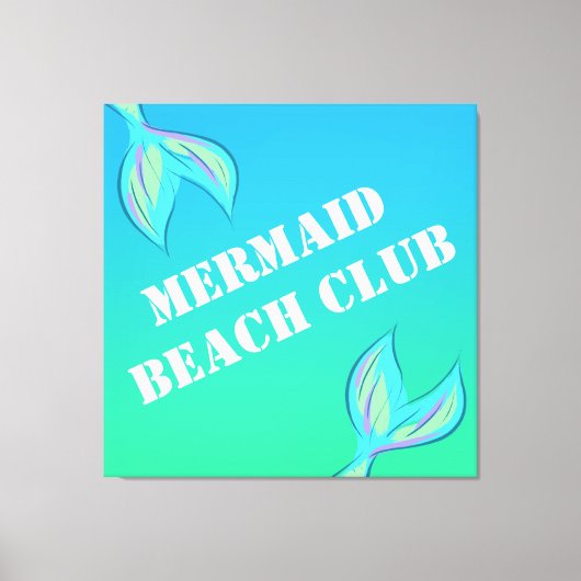 Canvas Mermaid Beach Club Print (Voorkant)