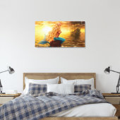 Canvas Mermaid sunset (Insitu (Slaapkamer))
