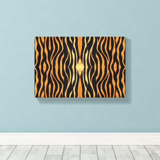Canvas met abstract grote afdruk (Insitu (Houten vloer))