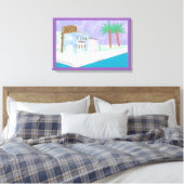 Canvas met Caribische Scene Afdruk (Insitu (Slaapkamer))