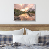 Canvas met een omwikkelde bergband afdruk (Insitu (Slaapkamer))